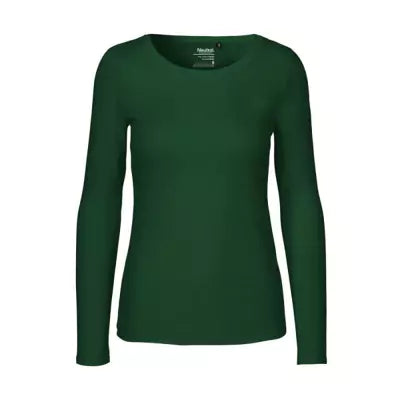 Neutral -  Lange Mouwen T-shirt Dames - Groen - 100% Duurzaam